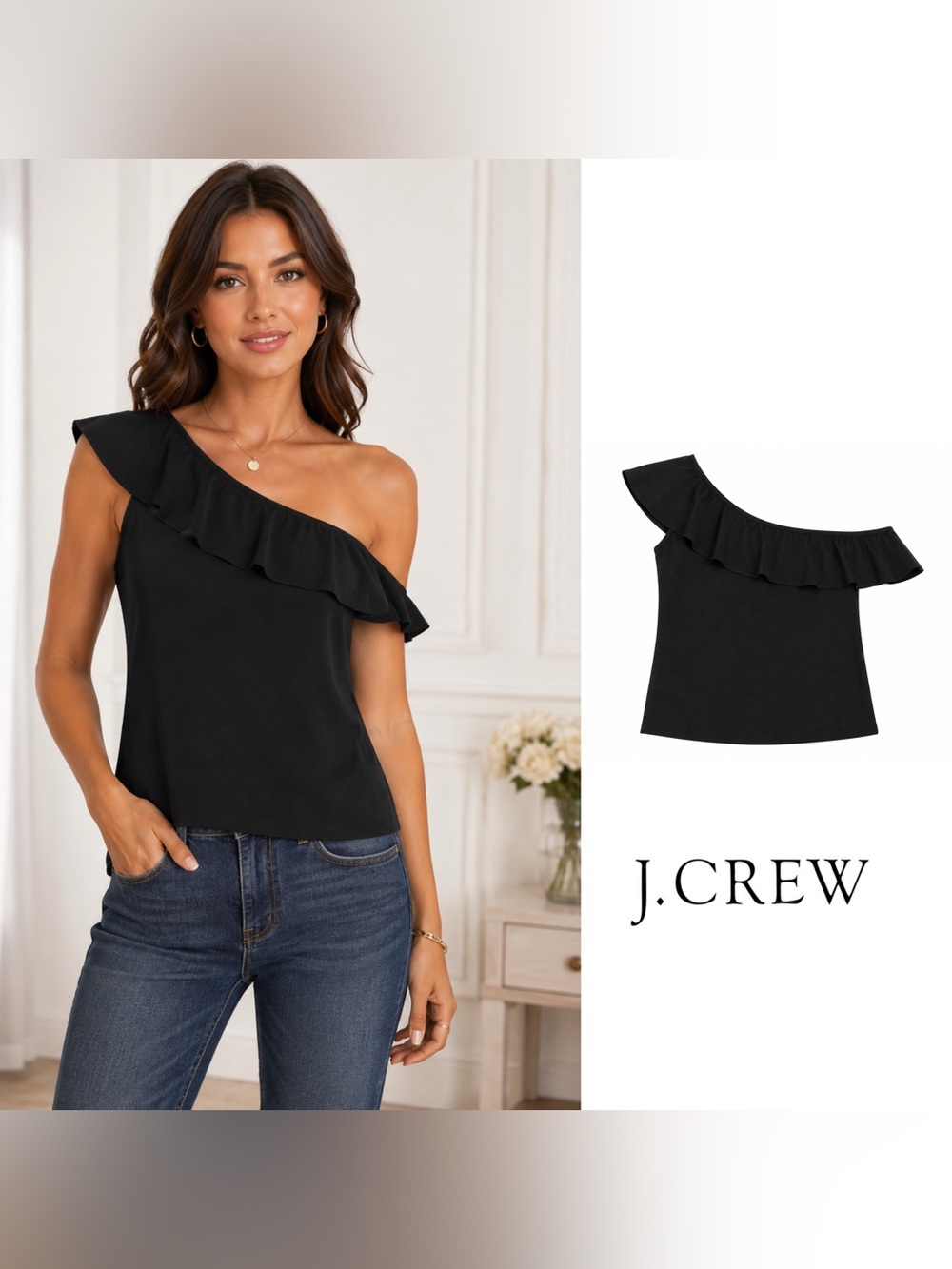 NEW J Crew Ruffle Off Shoulder Blouse…
